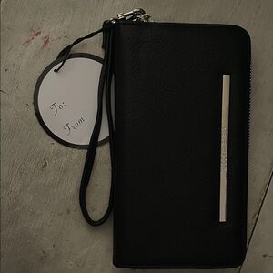 Steve Madden Black Wallet with Silver Accent